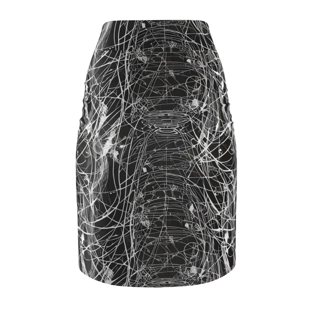 Cyber Lattice on Pencil Skirt — Back