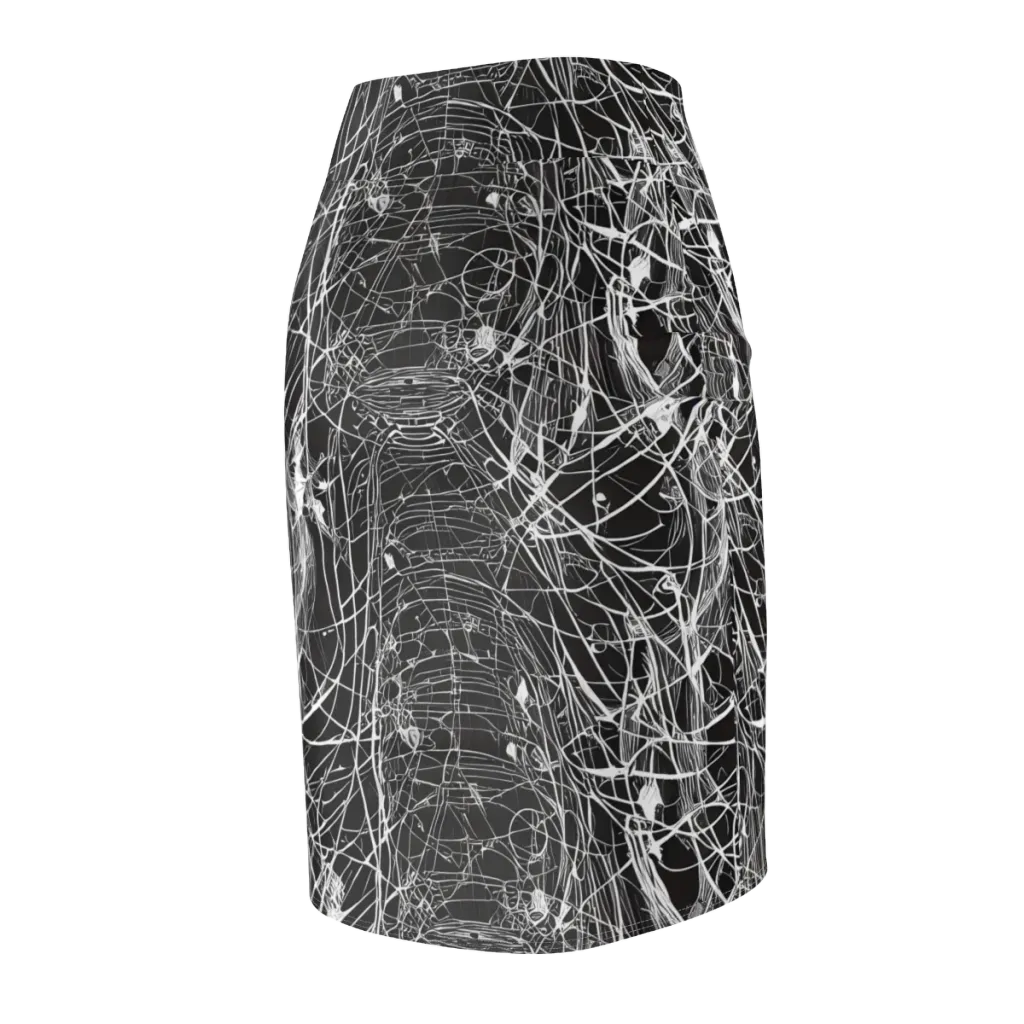 Cyber Lattice on Pencil Skirt — Back Side
