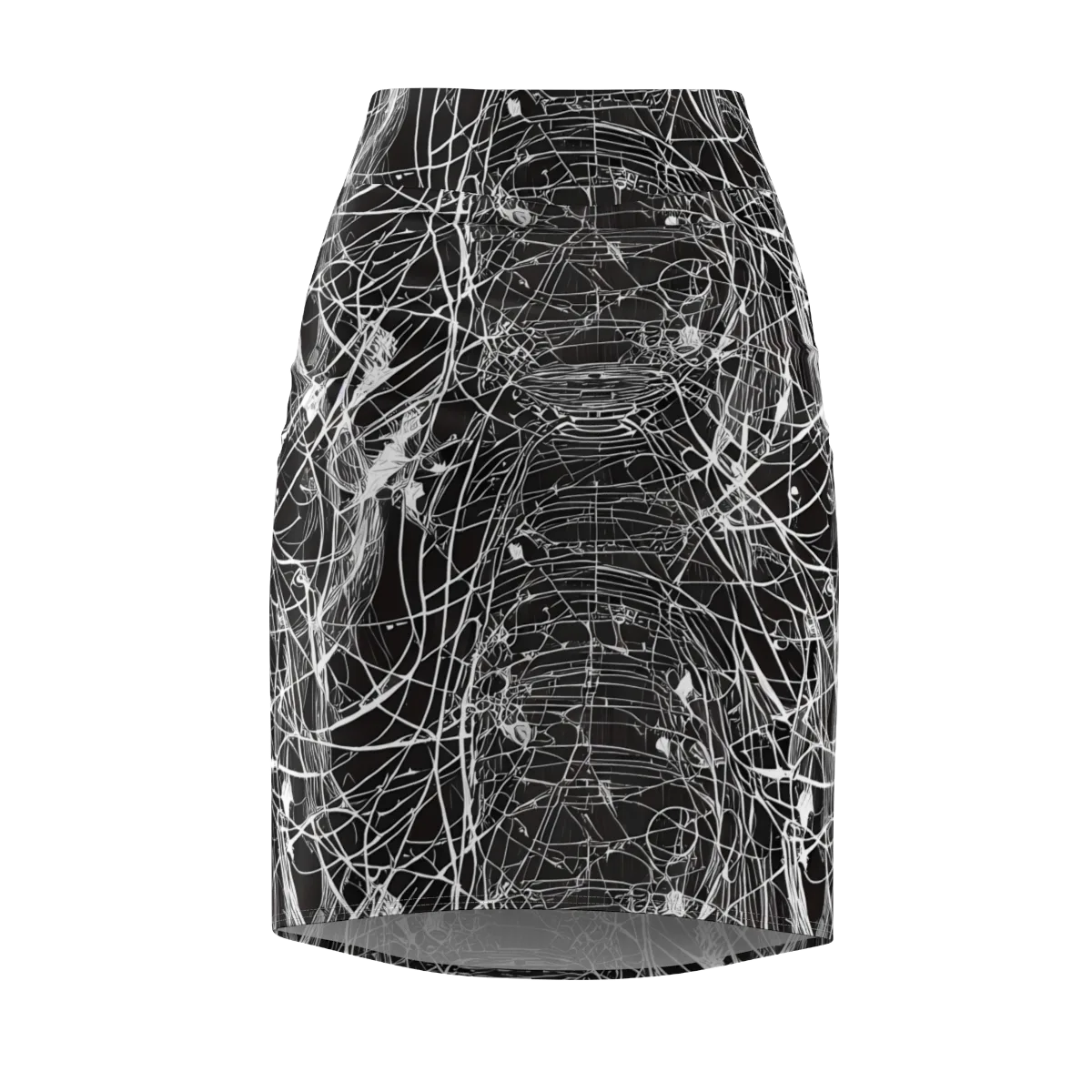 Cyber Lattice on Pencil Skirt — Front