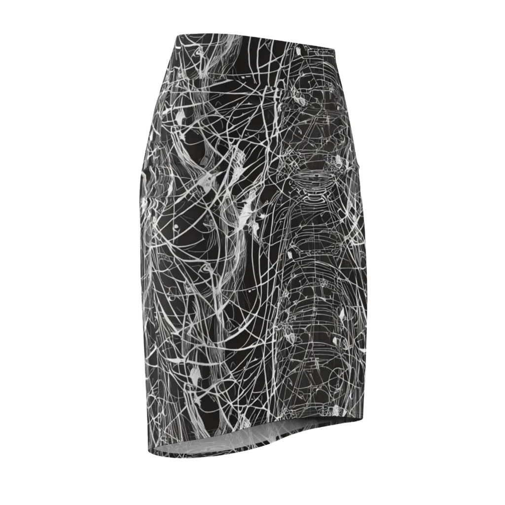 Cyber Lattice on Pencil Skirt — Front Side