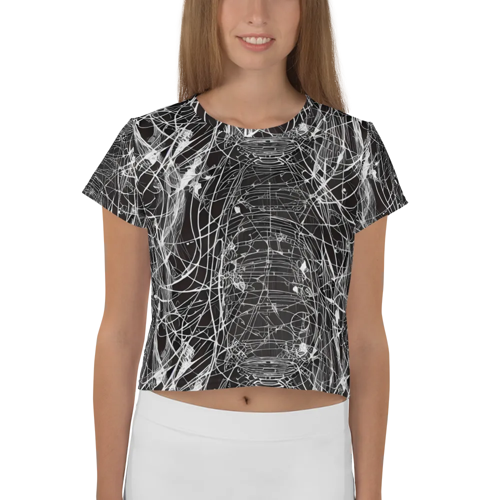 Cyber Lattice on Crop Tee — Front