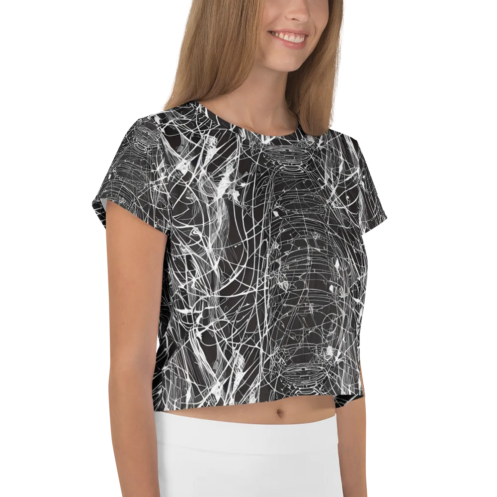 Cyber Lattice on Crop Tee — Right