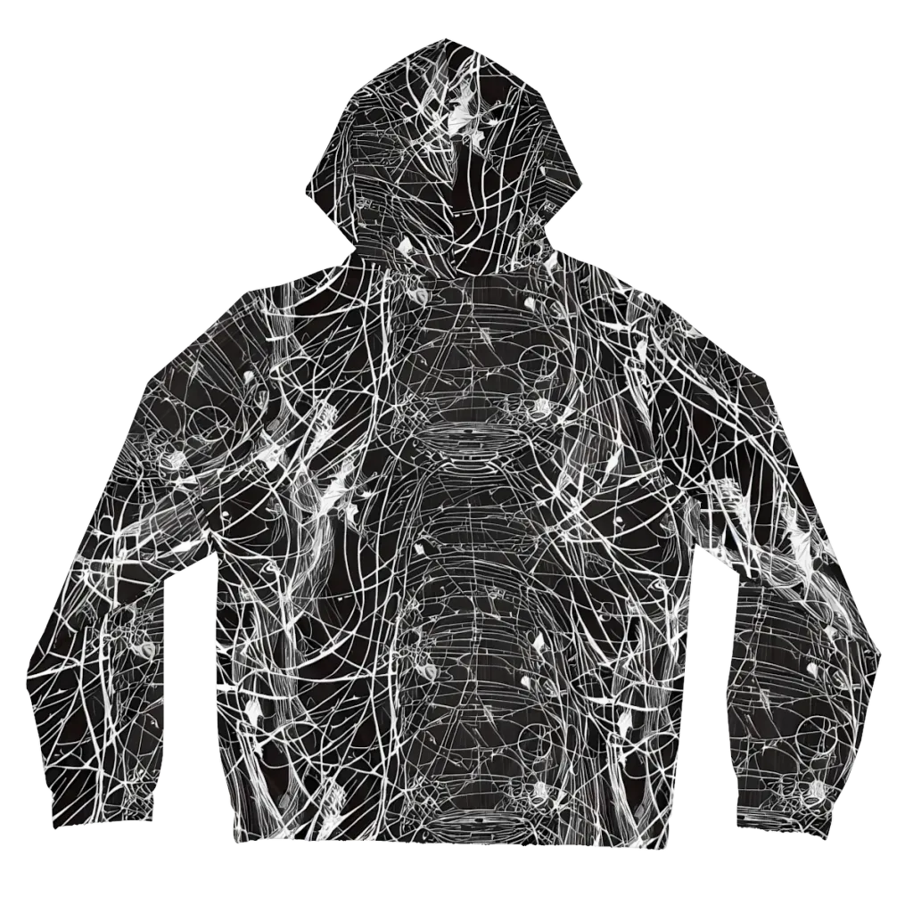 Cyber Lattice on Women's Full-Zip Hoodie — Back