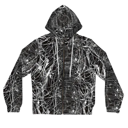 Cyber Lattice on a Women's Full-Zip Hoodie