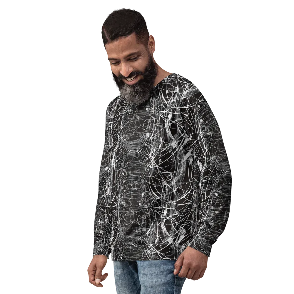 Cyber Lattice on Sweatshirt — Left Front