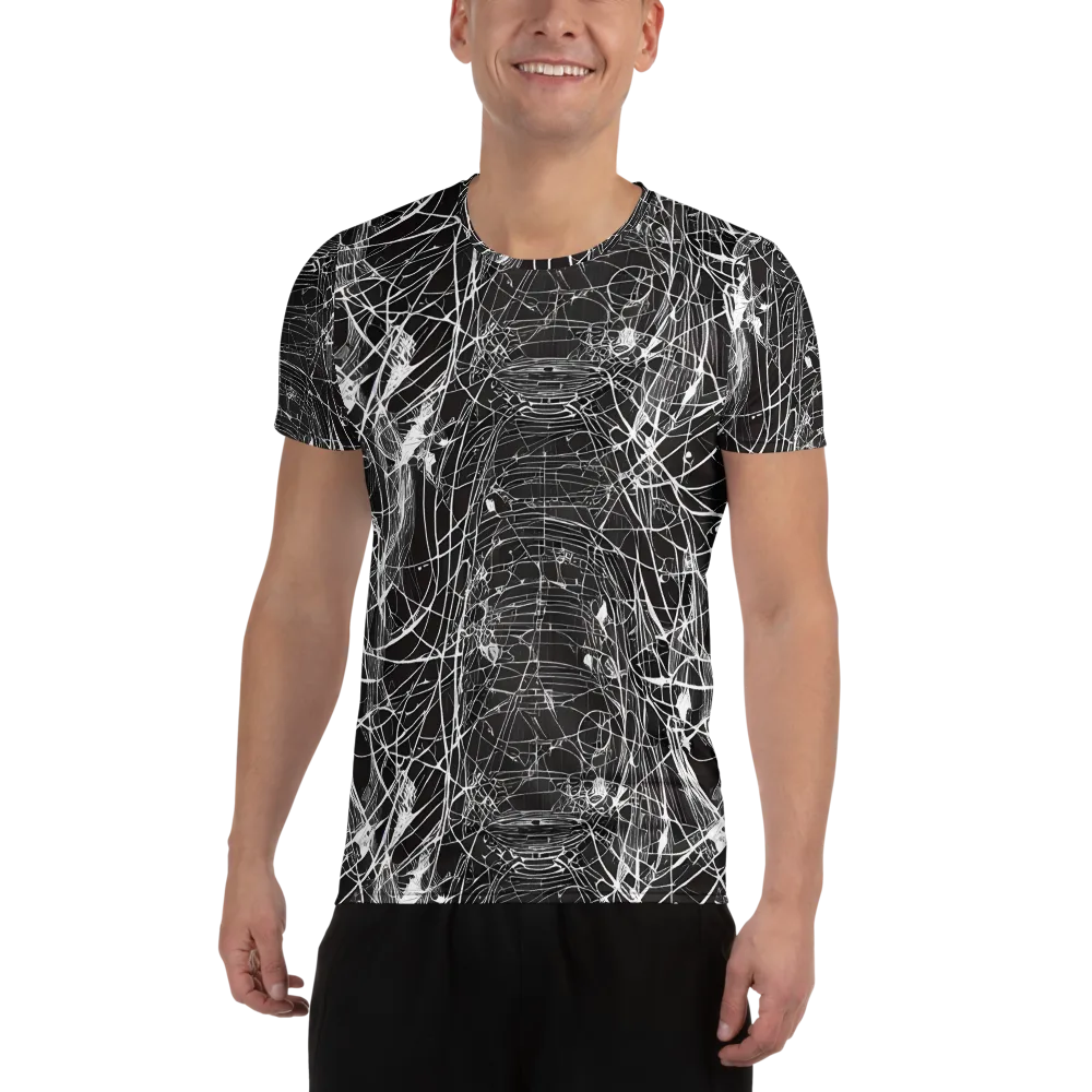 Cyber Lattice on Men's Athletic T-Shirt — Front