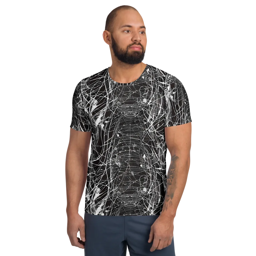Cyber Lattice on Men's Athletic T-Shirt — Front