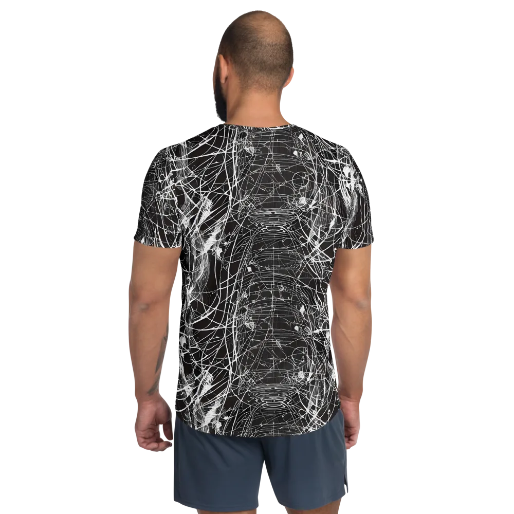 Cyber Lattice on Men's Athletic T-Shirt — Back