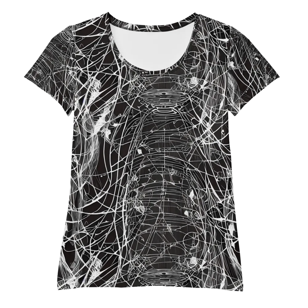 Cyber Lattice on Women's Athletic T-Shirt — Front