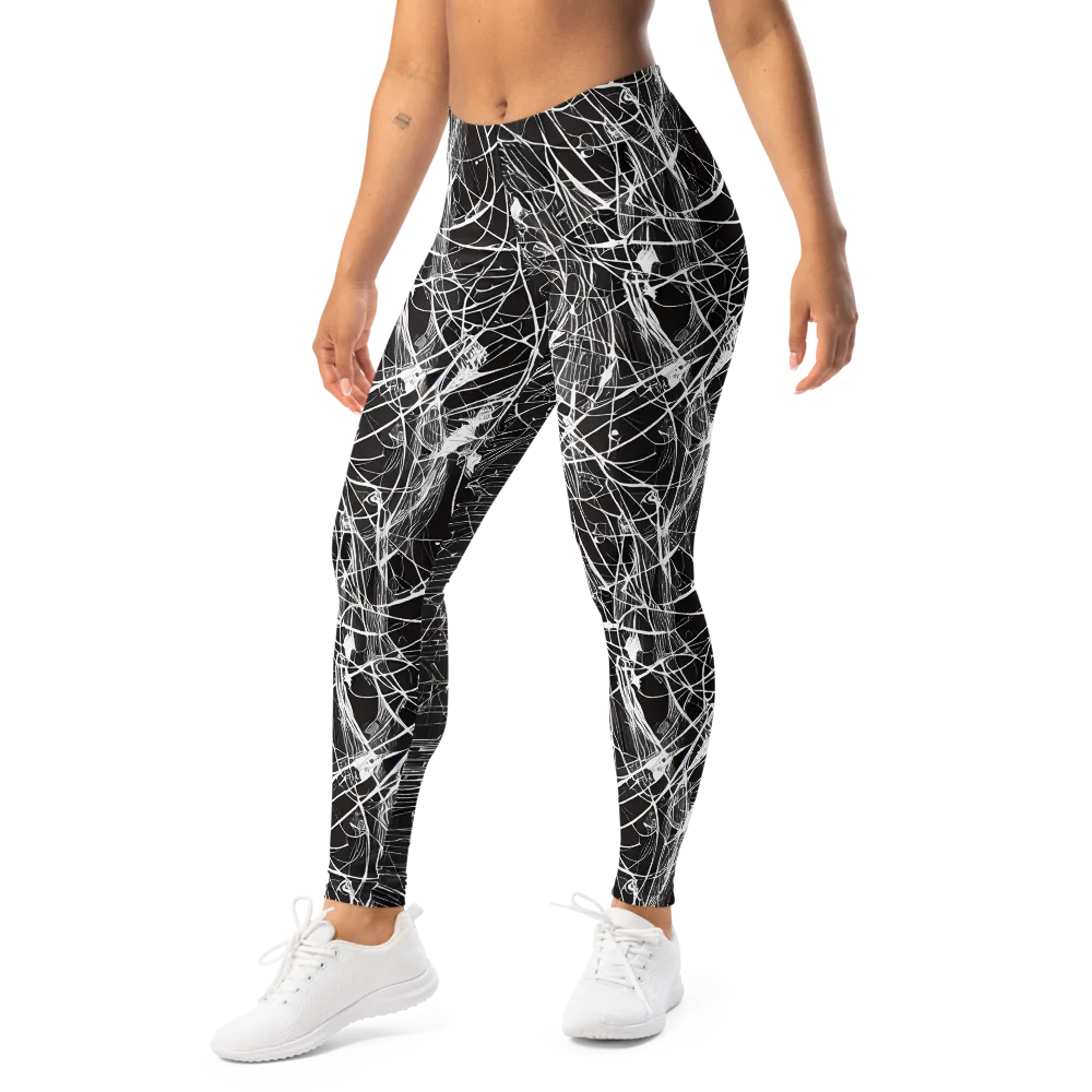 Cyber Lattice on Leggings — Left Front