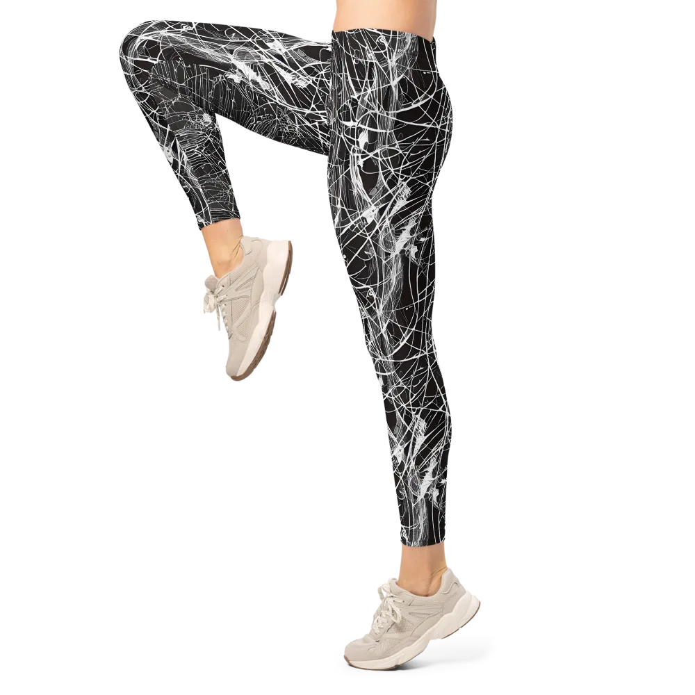 Cyber Lattice on Leggings — Left