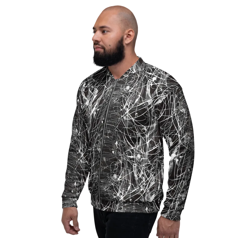 Cyber Lattice on Bomber Jacket — Left