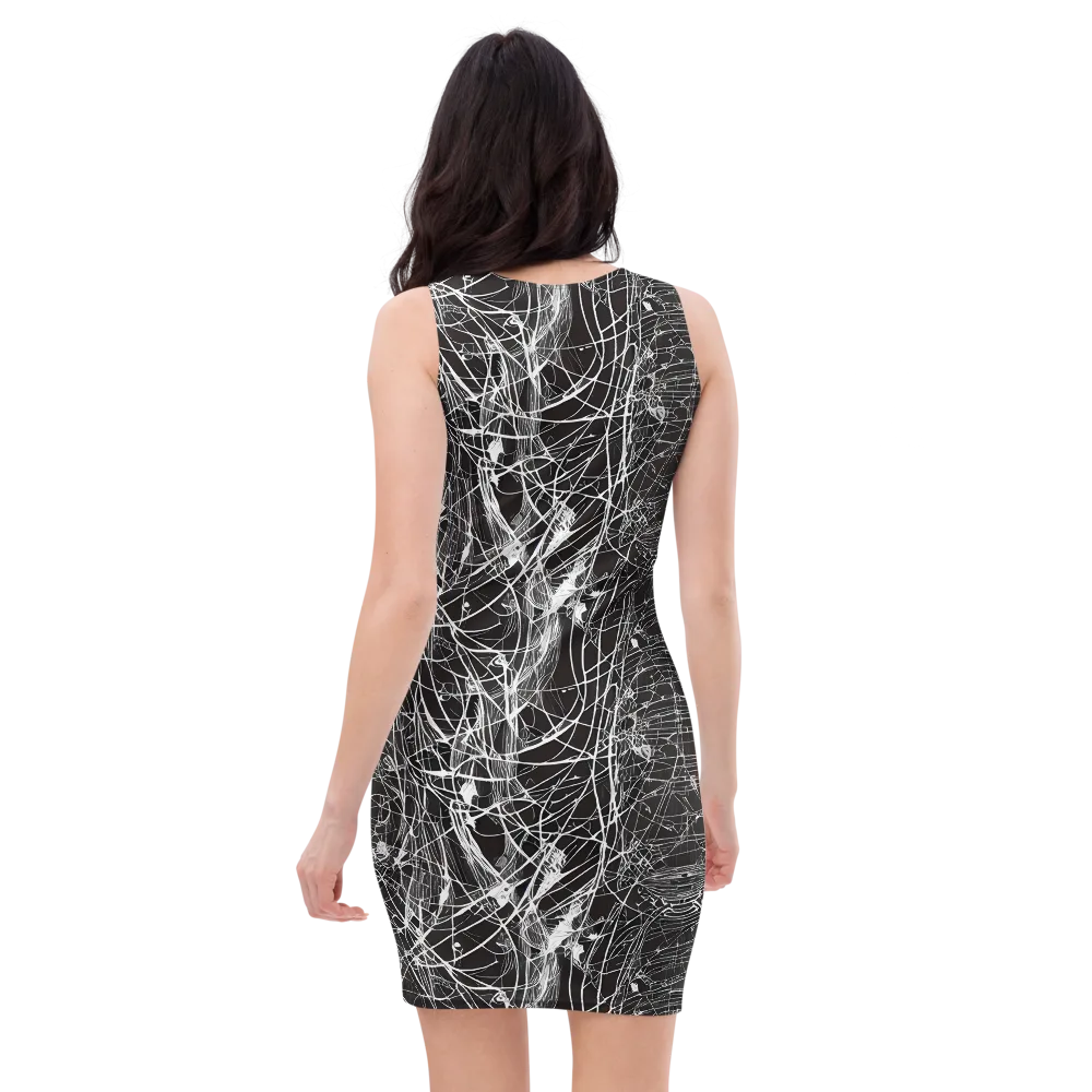 Cyber Lattice on Bodycon Dress — Back
