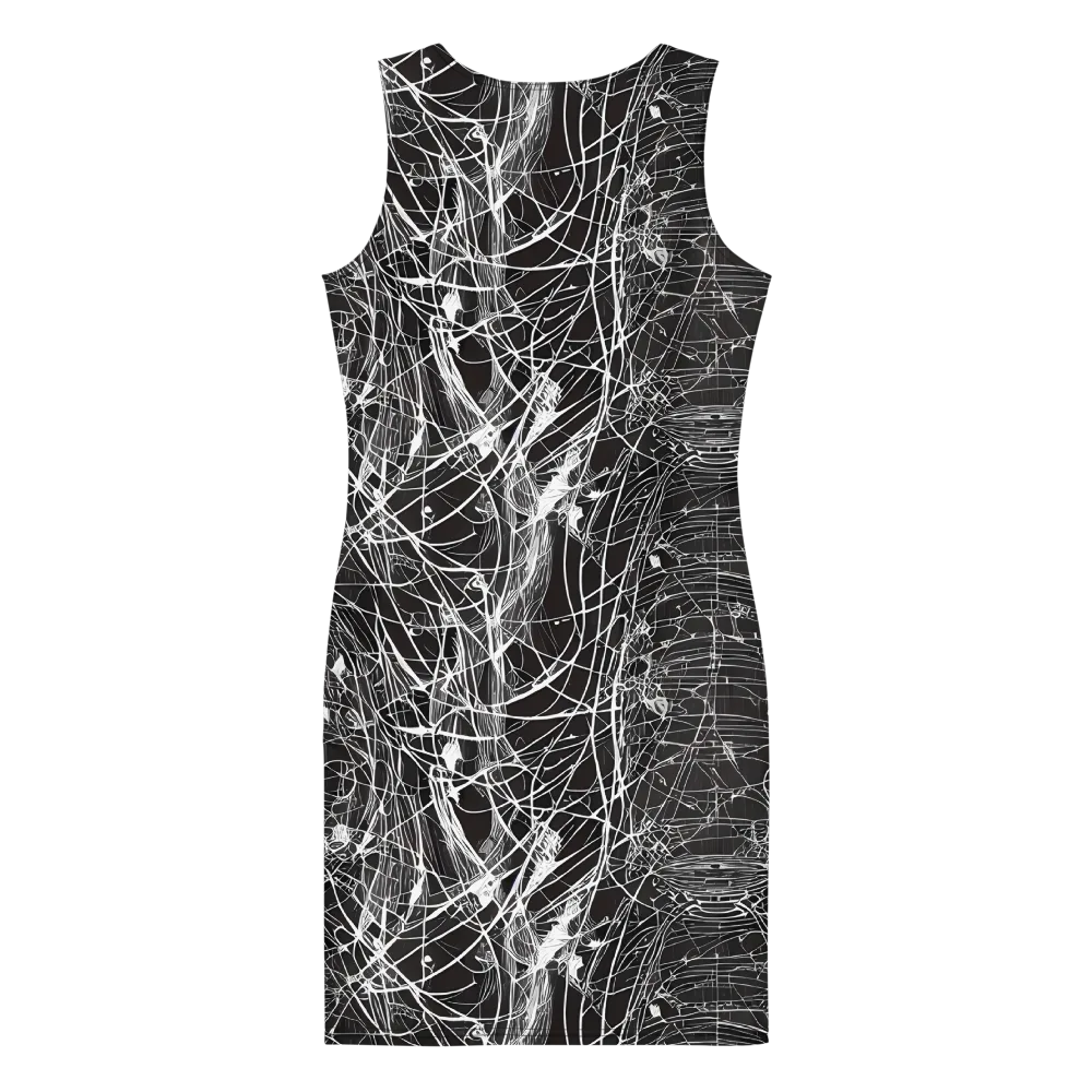 Cyber Lattice on Bodycon Dress — Back