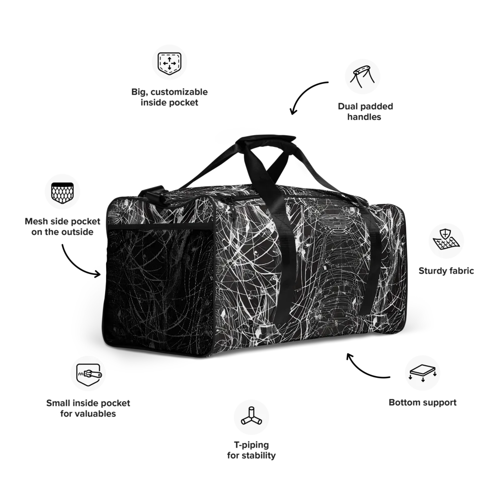 Cyber Lattice on Duffle Bag — Right Front