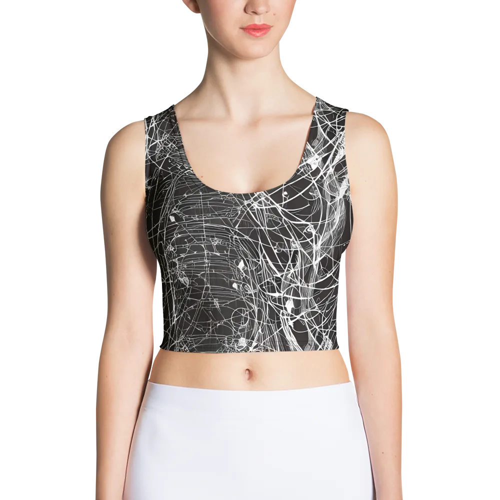 Cyber Lattice on Crop Top — Front