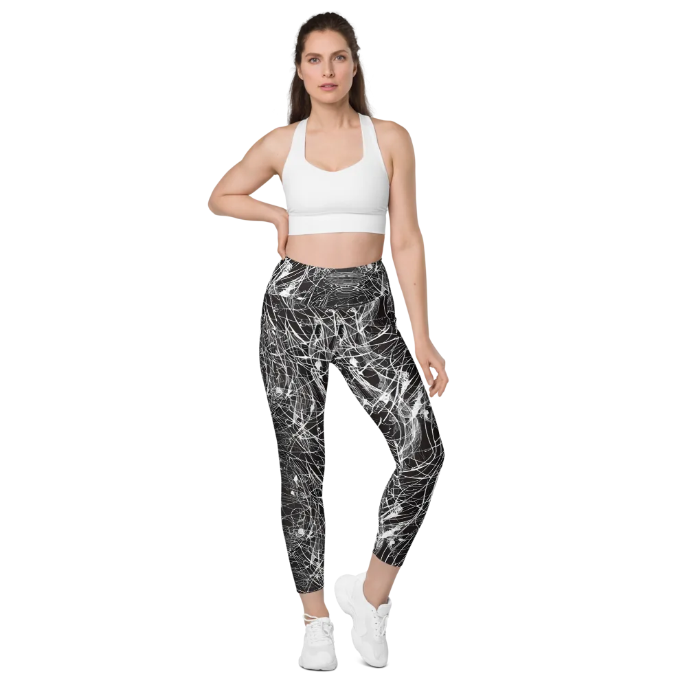 Cyber Lattice on Leggings with Pockets — Front