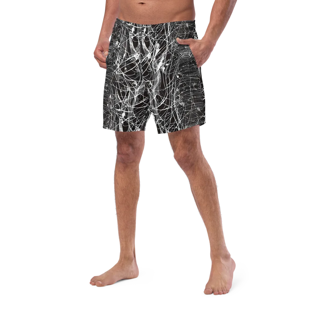 Cyber Lattice on Swim Trunks — Left Front
