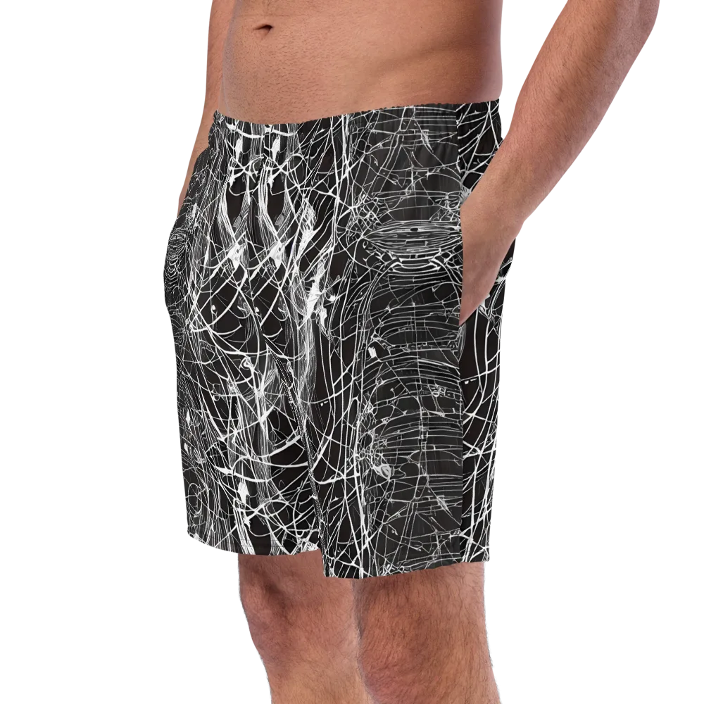 Cyber Lattice on Swim Trunks — Left Front