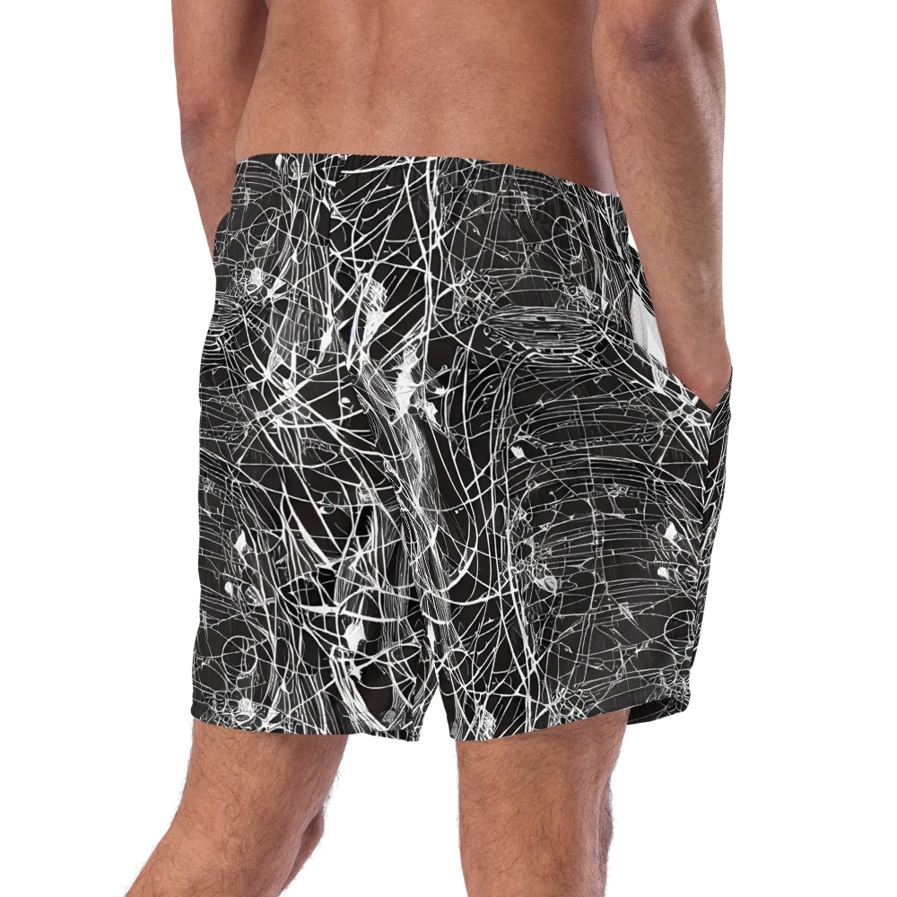Cyber Lattice on Swim Trunks — Right Back