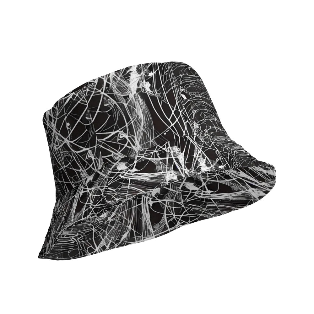Cyber Lattice on Reversible Bucket Hat — Product details Outside
