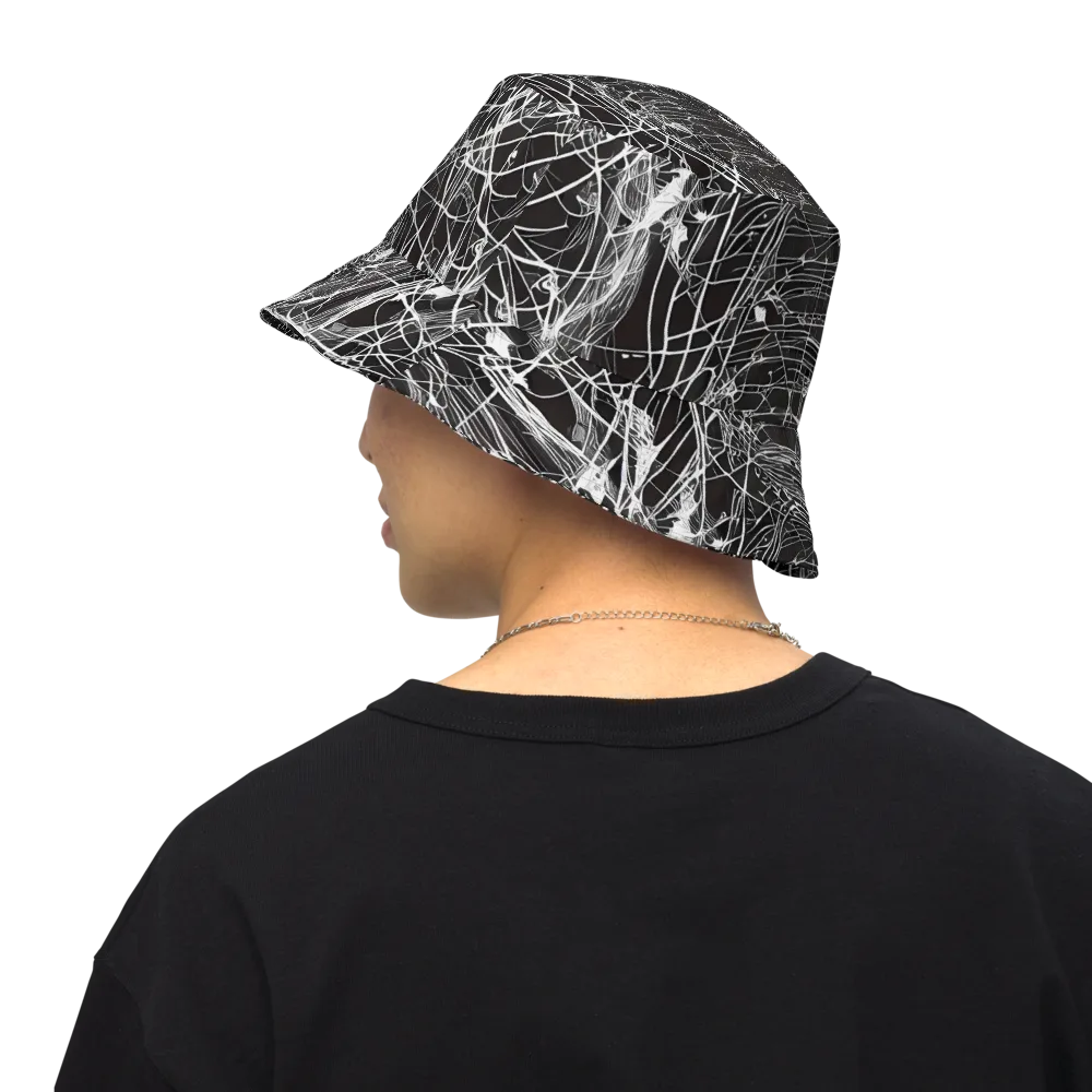 Cyber Lattice on Reversible Bucket Hat — Back Inside