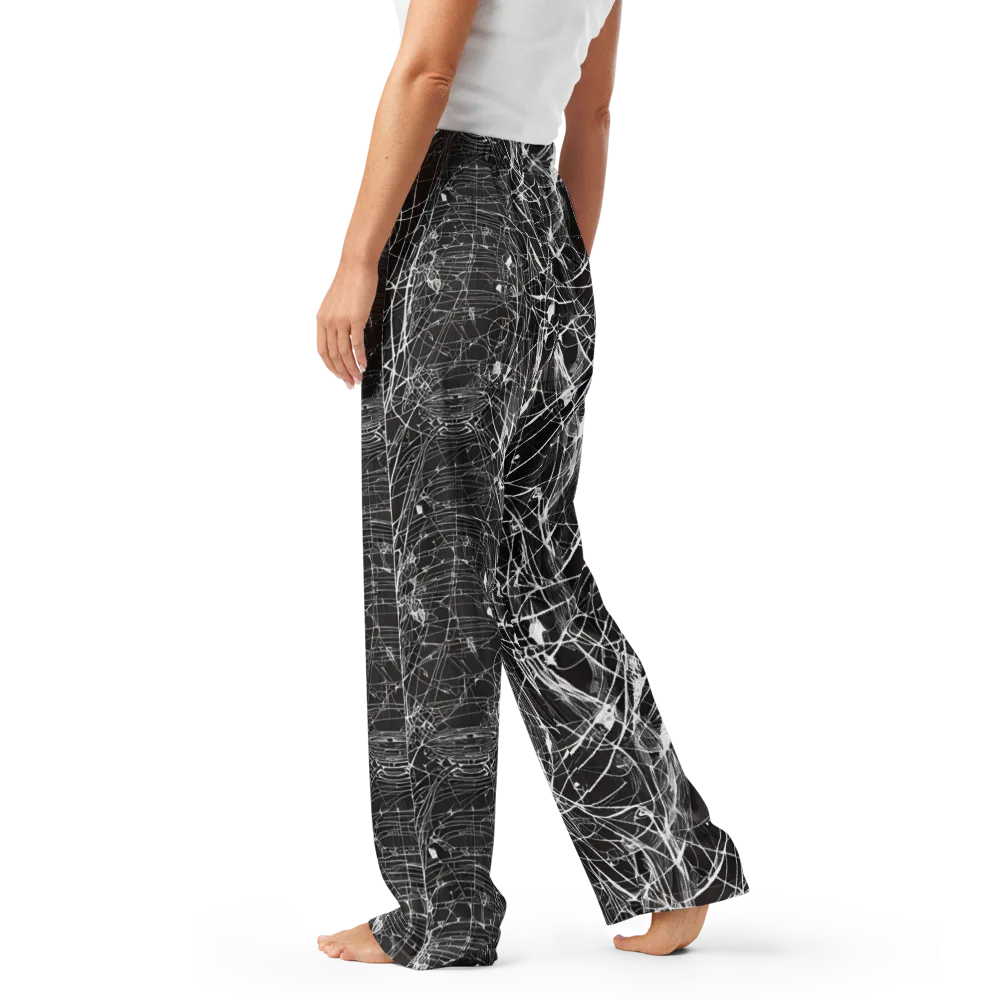 Cyber Lattice on Women's Pajama Pants — Left