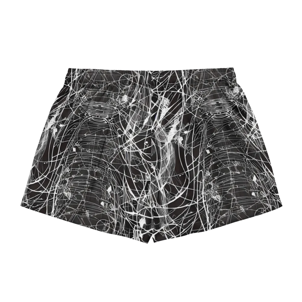 Cyber Lattice on Women's Pajama Shorts — Back