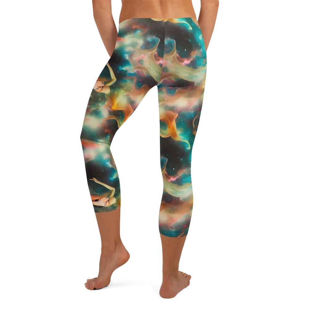 Elegant Whirl on Capri Leggings — Back