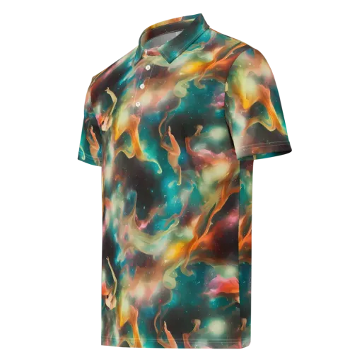 Elegant Whirl on a Men's Slim Fit Polo Shirt
