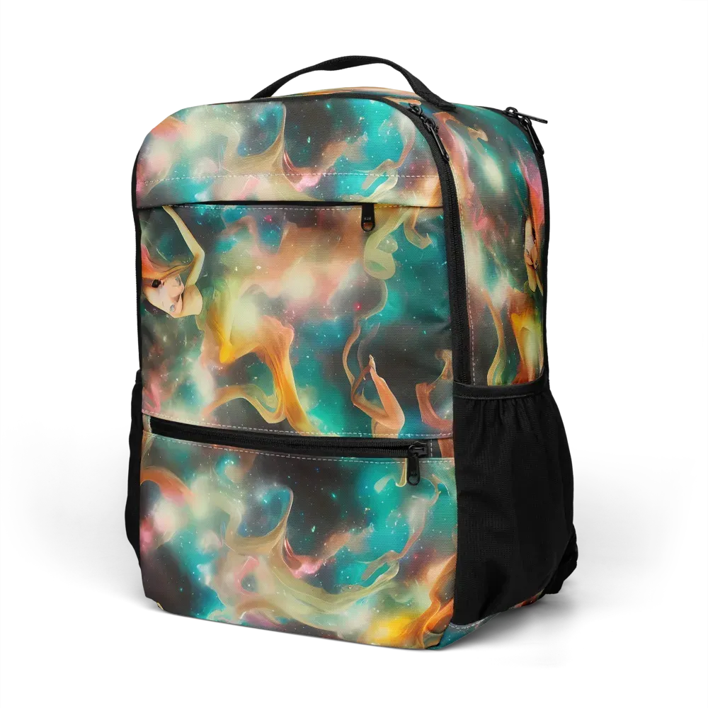 Elegant Whirl on Utility Backpack — Left Front