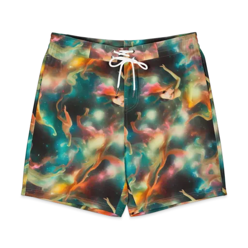 Elegant Whirl on a Men's Board Shorts