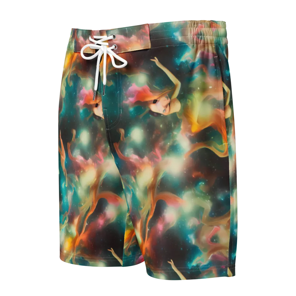 Elegant Whirl on Men's Board Shorts — Front