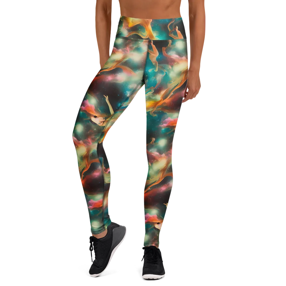 Elegant Whirl on Yoga Leggings — Front