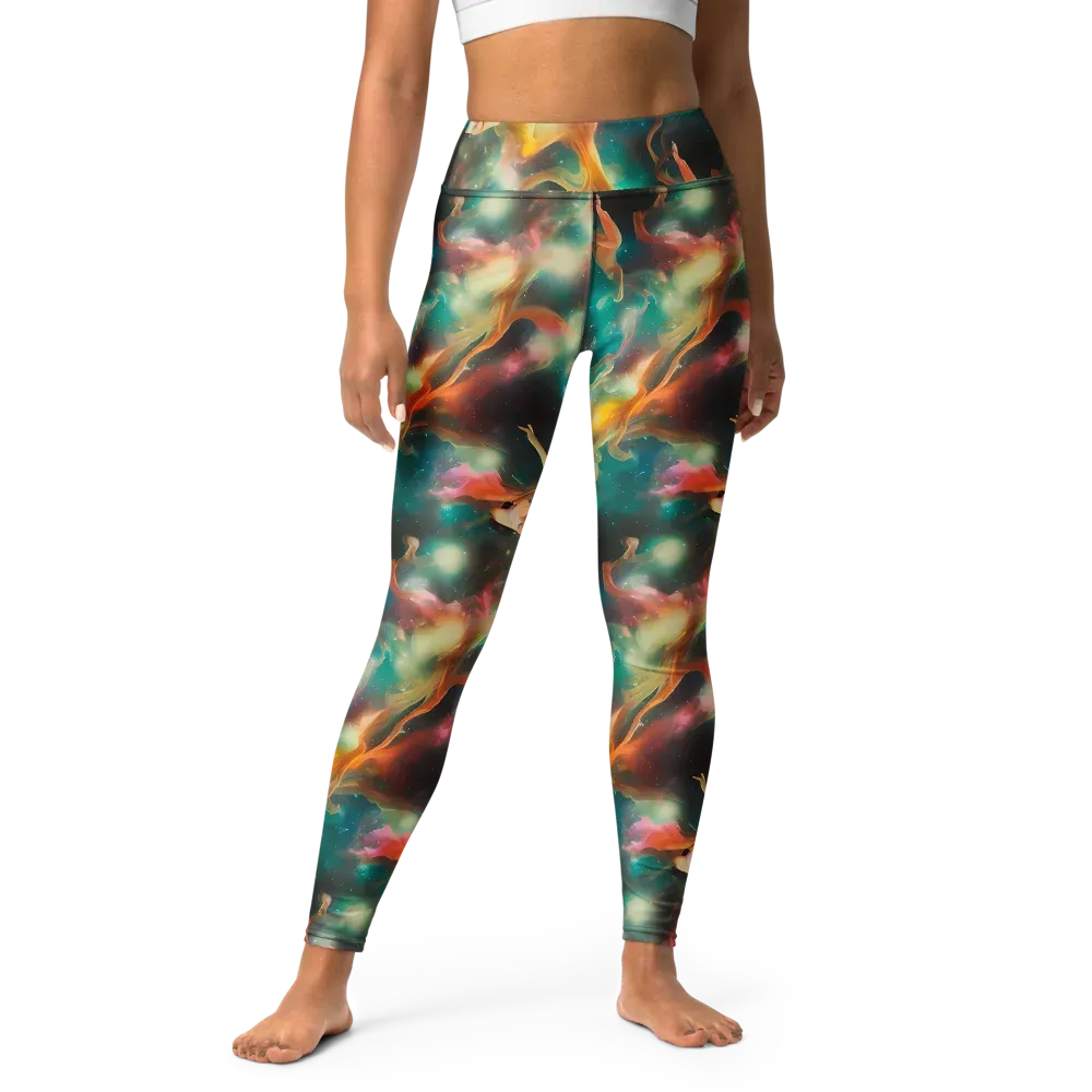 Elegant Whirl on Yoga Leggings — Front