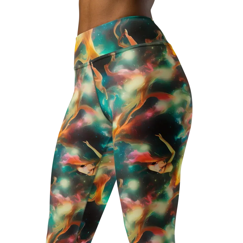 Elegant Whirl on Yoga Leggings — Left Front