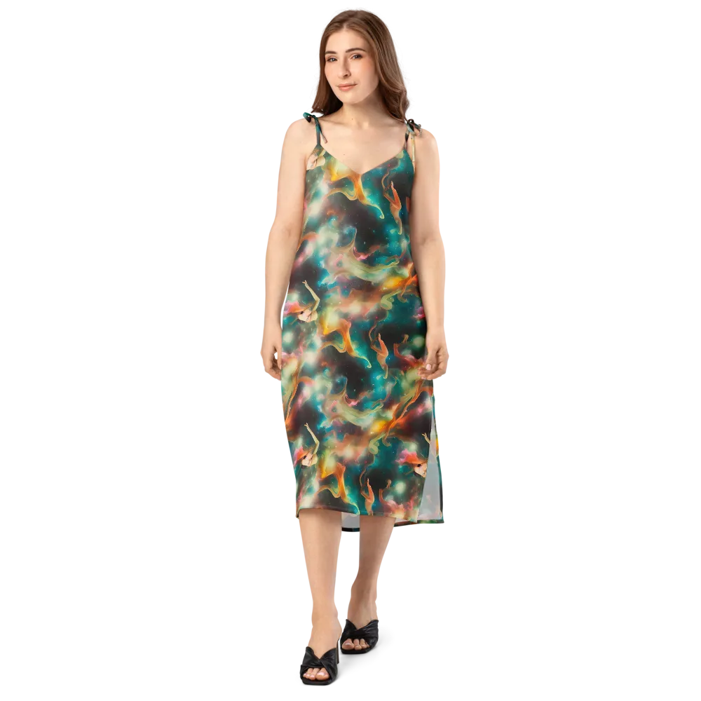 Elegant Whirl on Slip Dress — Front