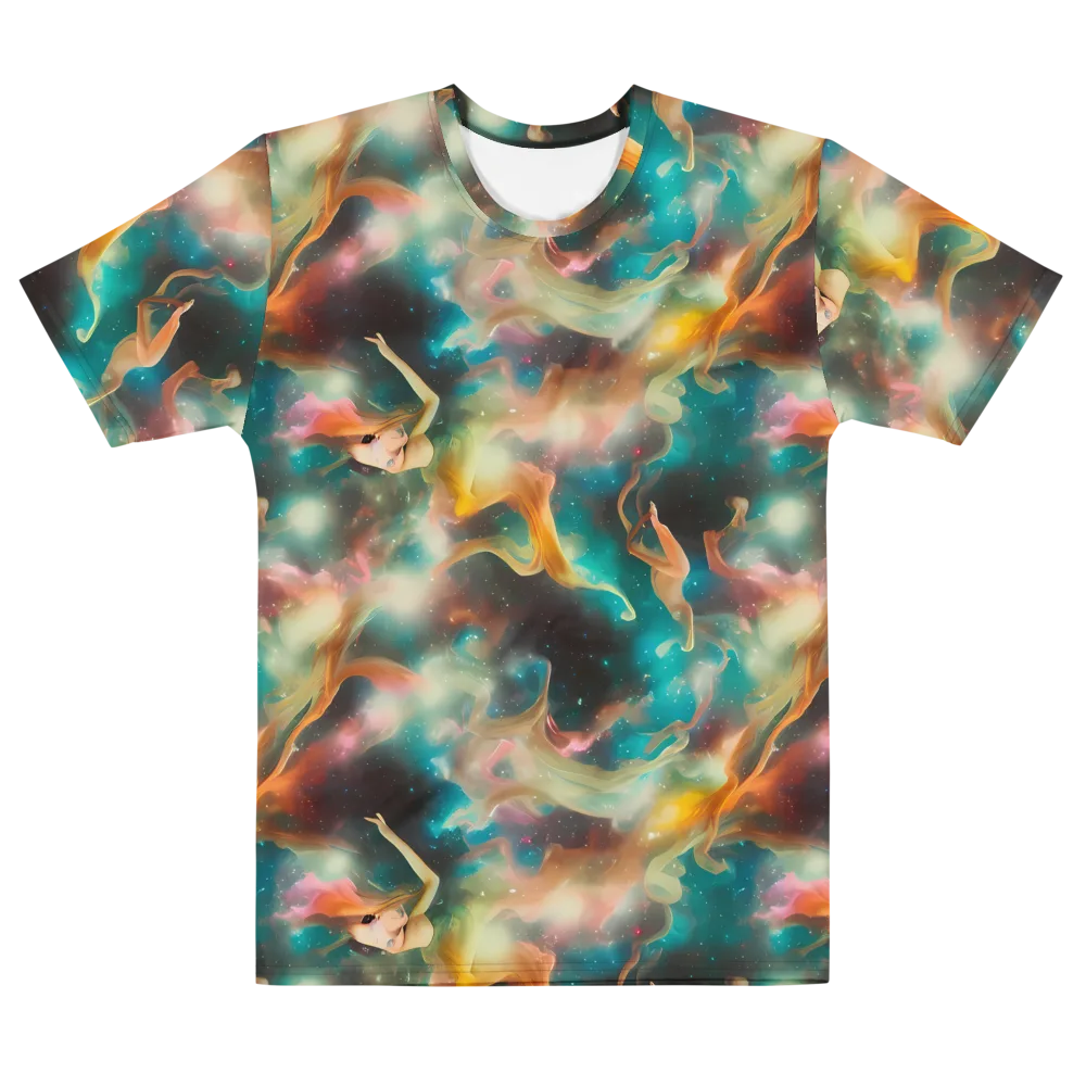 Elegant Whirl on Men's Cotton Crew Neck T-Shirt — Front