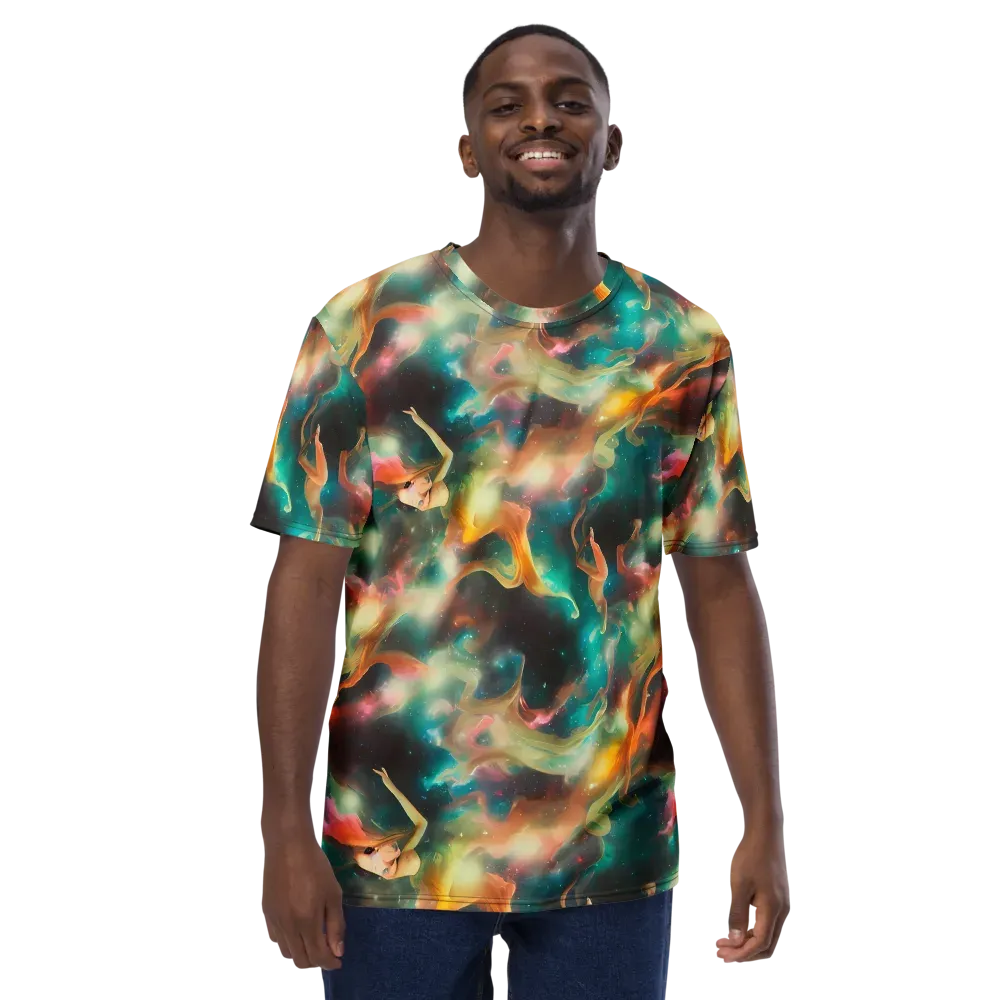 Elegant Whirl on Men's Crew Neck T-Shirt — Front