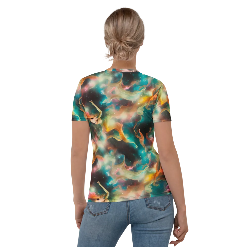 Elegant Whirl on Women's Crew Neck T-Shirt — Back