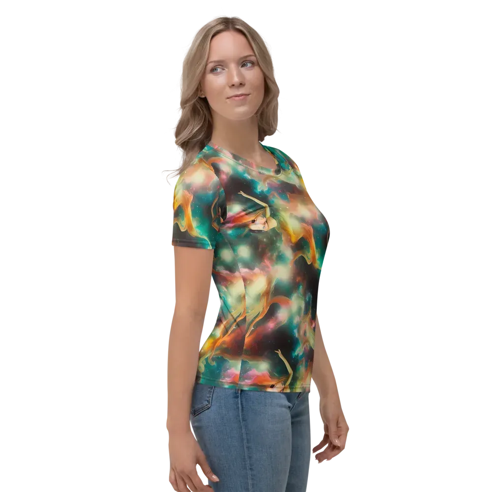 Elegant Whirl on Women's Crew Neck T-Shirt — Right