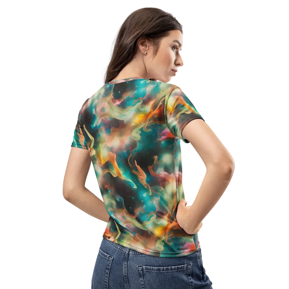 Elegant Whirl on Women's Crew Neck T-Shirt — Back