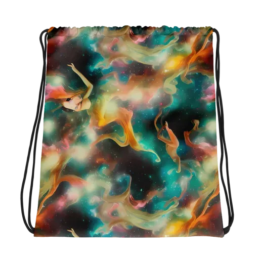 Elegant Whirl on a Drawstring Bag