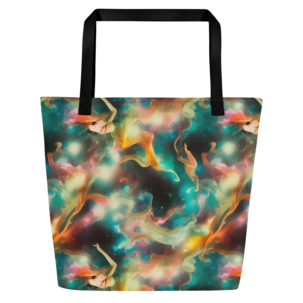 Elegant Whirl on Large Tote Bag W/ Pocket — Front