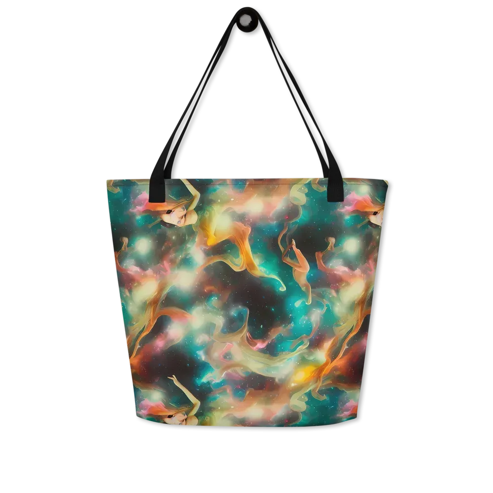 Elegant Whirl on Large Tote Bag W/ Pocket — Front