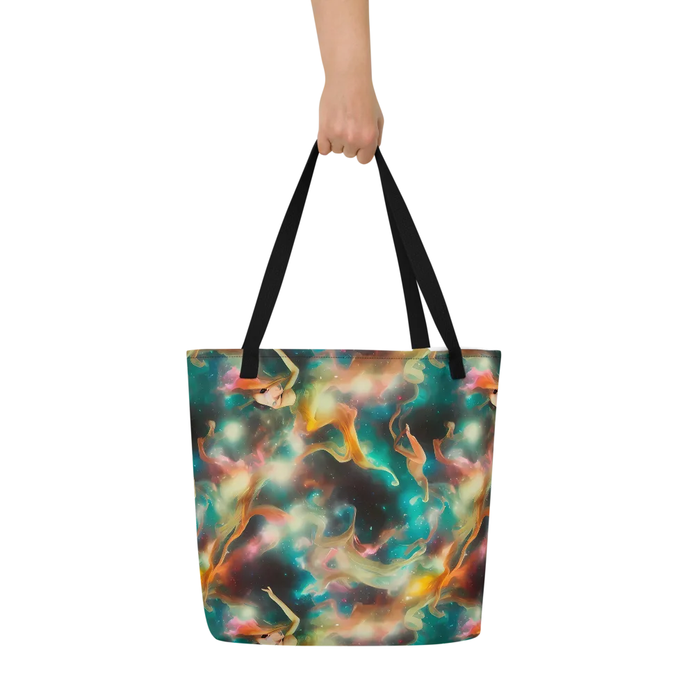 Elegant Whirl on Large Tote Bag W/ Pocket — Front