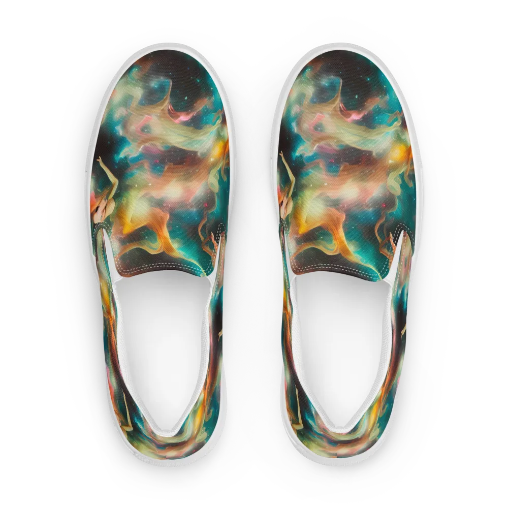 Elegant Whirl on Women's Slip-On Canvas Shoes — Front