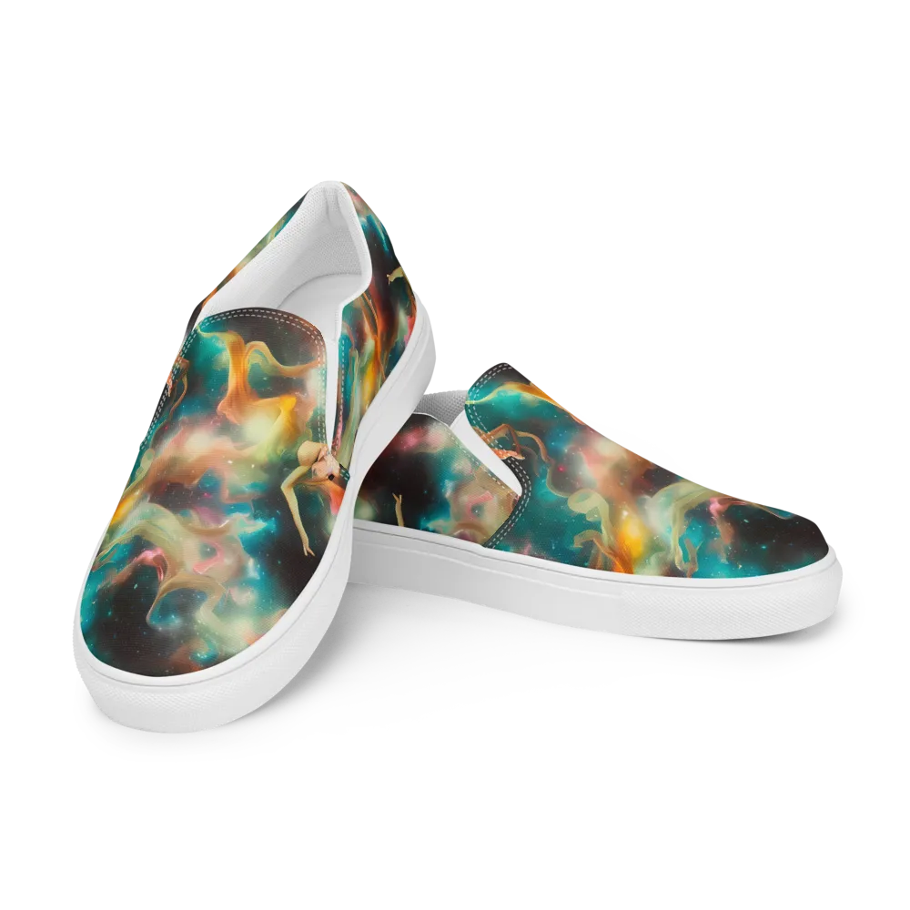 Elegant Whirl on Women's Slip-On Canvas Shoes — Left Front