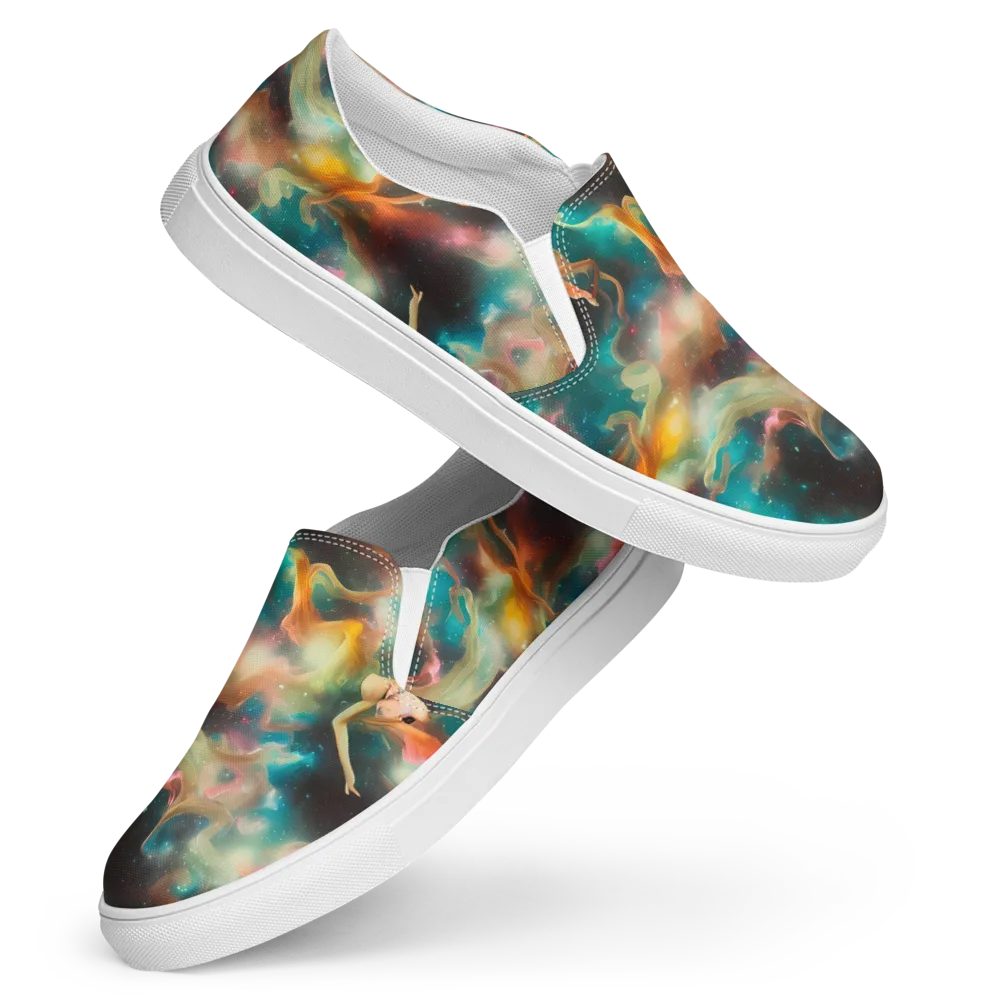 Elegant Whirl on Women's Slip-On Canvas Shoes — Front