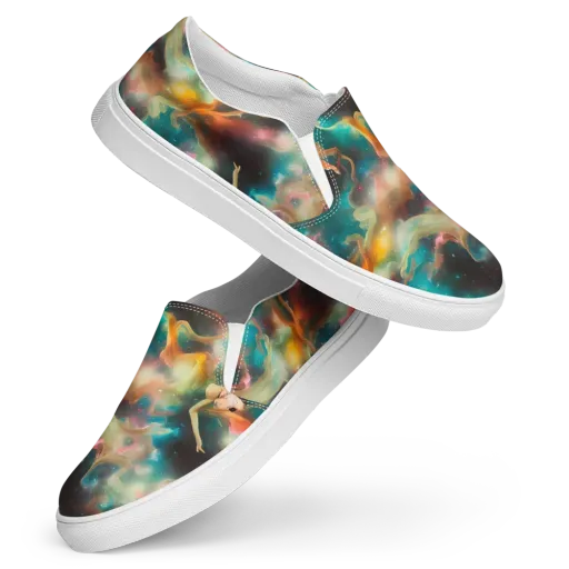 Elegant Whirl on a Women's Slip-On Canvas Shoes